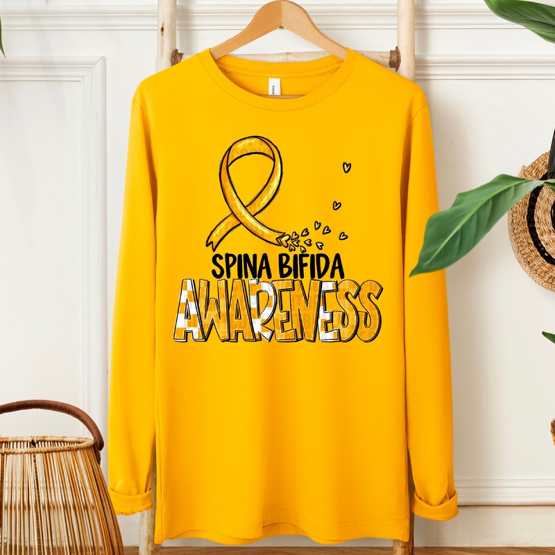 AWARENESS SPINA BIFIDA BLK|Pocket 4″|Infant 6″|Toddler 7″|Youth 8.5″|Adult 11″|Adult 12″