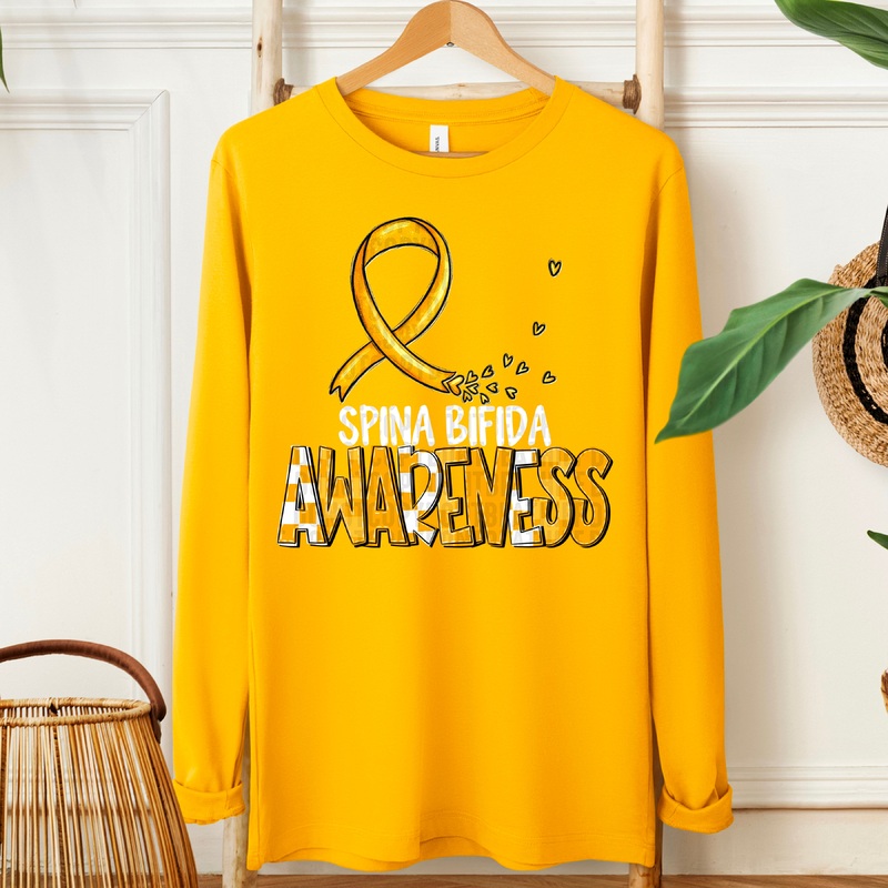 AWARENESS SPINA BIFIDA WHITE|Pocket 4″|Infant 6″|Toddler 7″|Youth 8.5″|Adult 11″|Adult 12″
