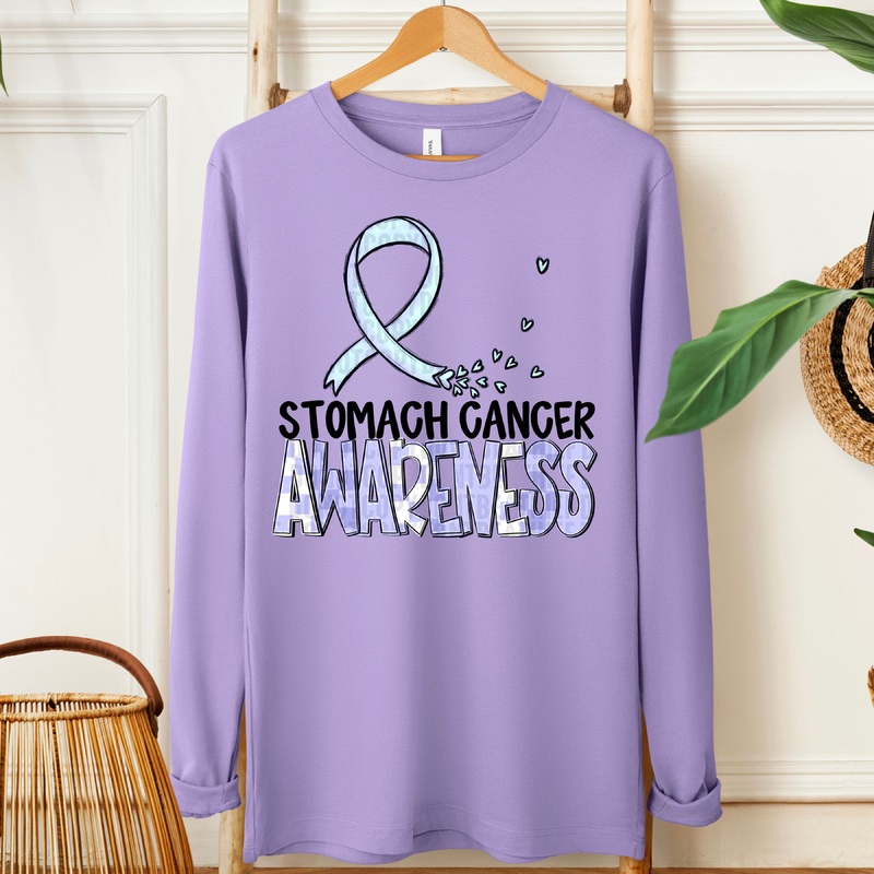 AWARENESS STOMACH CANCER BLK|Pocket 4″|Infant 6″|Toddler 7″|Youth 8.5″|Adult 11″|Adult 12″