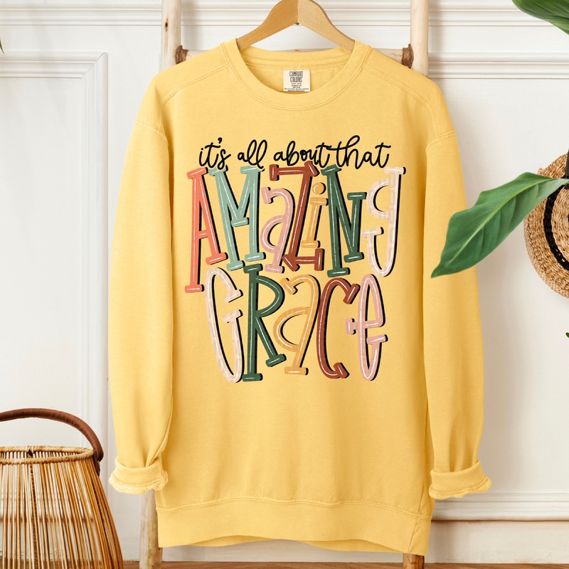 ALL ABOUT THAT AMAZING GRACE|Pocket 4″|Infant 6″|Toddler 7″|Youth 8.5″|Adult 11″|Adult 12″