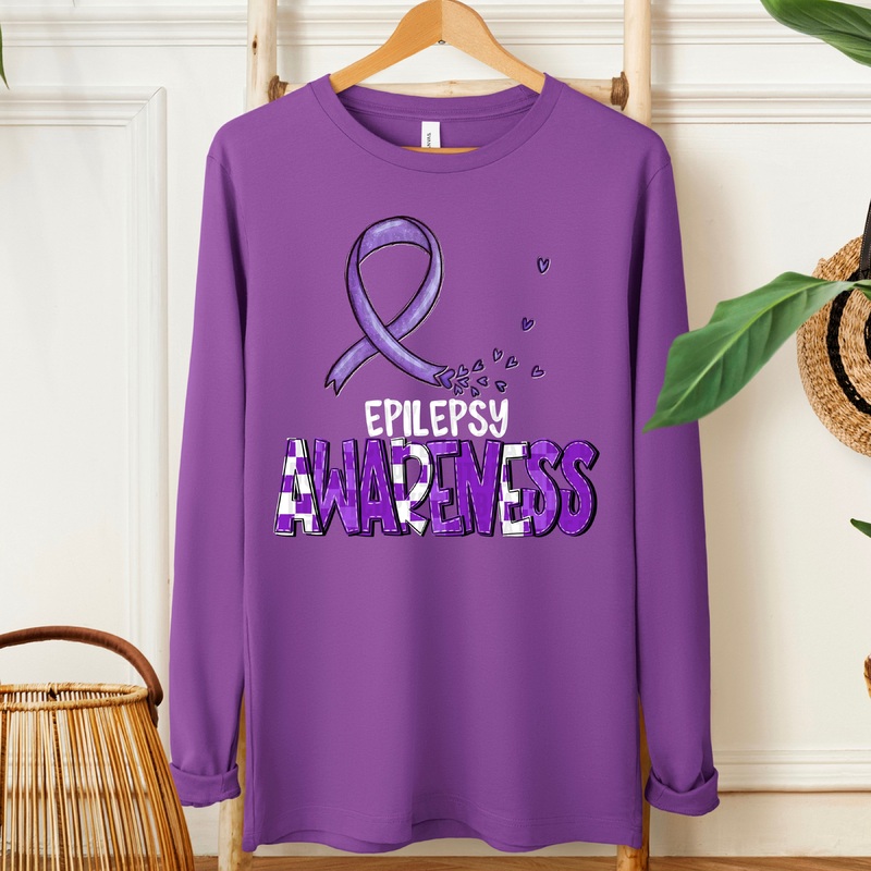 AWARENESS EPILEPSY WHITE|Pocket 4″|Infant 6″|Toddler 7″|Youth 8.5″|Adult 11″|Adult 12″