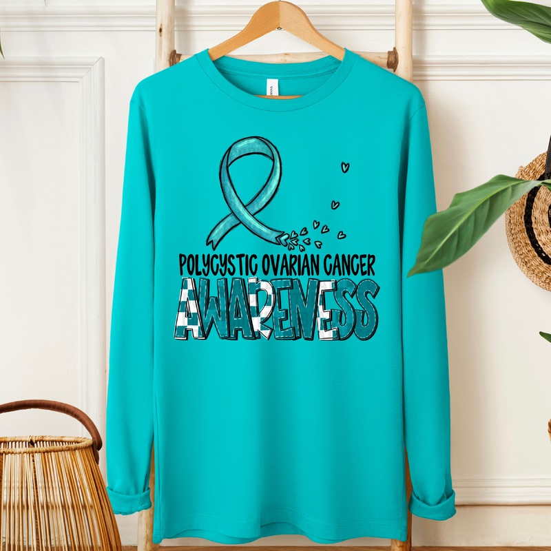 AWARENESS PCOS BLK|Pocket 4″|Infant 6″|Toddler 7″|Youth 8.5″|Adult 11″|Adult 12″