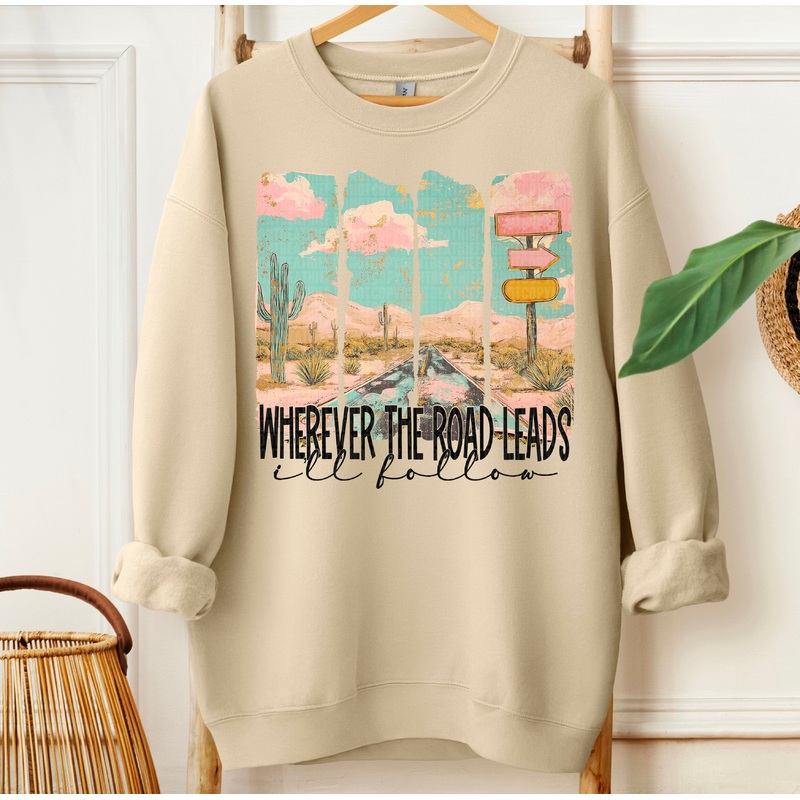 WHEREVER THE ROAD LEADS|Pocket 4″|Infant 6″|Toddler 7″|Youth 8.5″|Adult 11″|Adult 12″