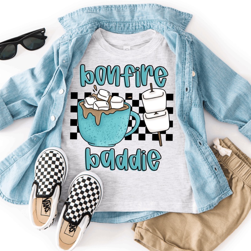 BONFIRE BADDIE|Pocket 4″|Infant 6″|Toddler 7″|Youth 8.5″|Adult 11″|Adult 12″