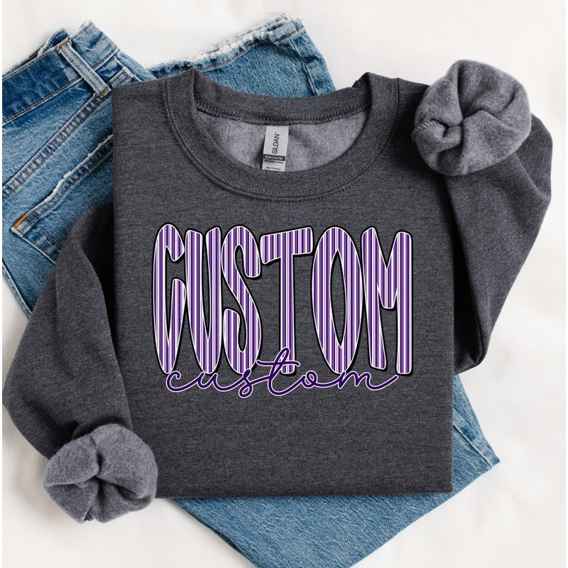 CUSTOM SEERSUCKER WORD + SCRIPT – 17 COLOR OPTIONS