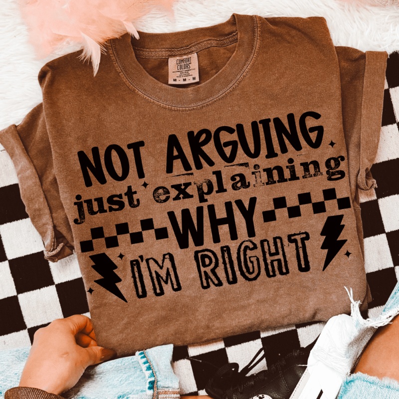 NOT ARGUING|Pocket 4″|Infant 6″|Toddler 7″|Youth 8.5″|Adult 11″|Adult 12″