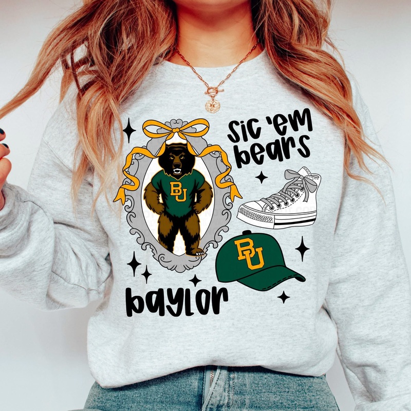 BAYLOR UNIV COLLAGE|Pocket 4″|Infant 6″|Toddler 7″|Youth 8.5″|Adult 11″|Adult 12″