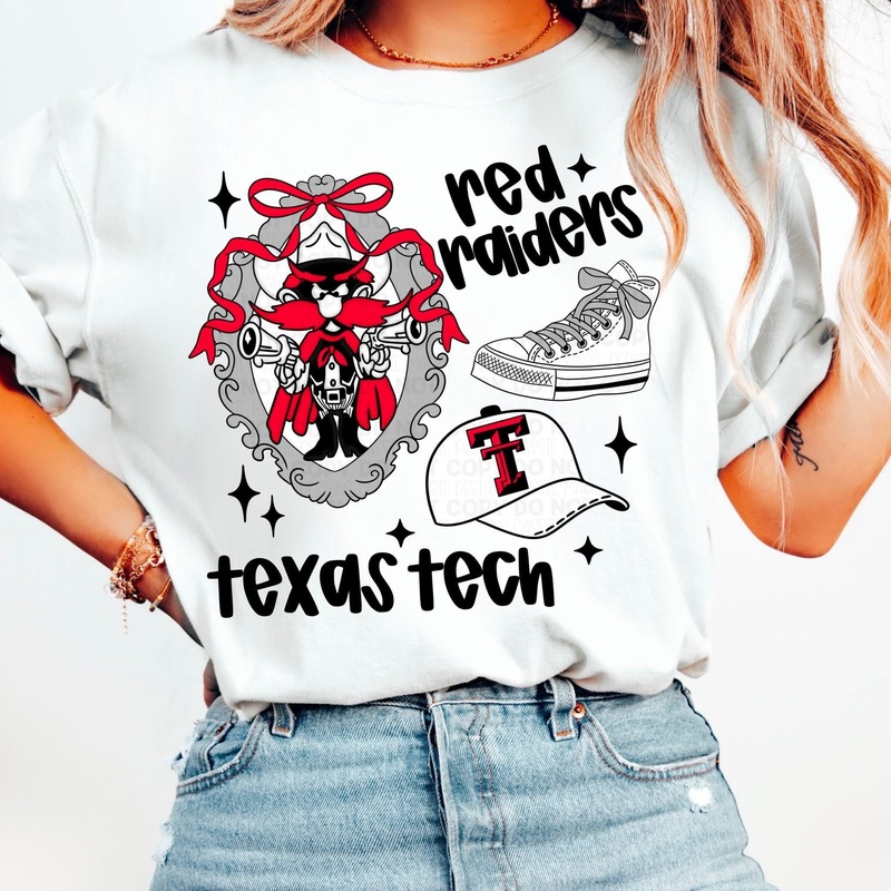TEXAS TECH COLLAGE|Pocket 4″|Infant 6″|Toddler 7″|Youth 8.5″|Adult 11″|Adult 12″