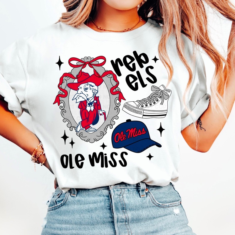 UNIV OF MISSISSIPI COLLAGE|Pocket 4″|Infant 6″|Toddler 7″|Youth 8.5″|Adult 11″|Adult 12″
