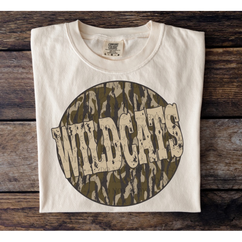 WILDCATS BOTTOMLAND CAMO|Pocket 4″|Infant 6″|Toddler 7″|Youth 8.5″|Adult 11″|Adult 12″