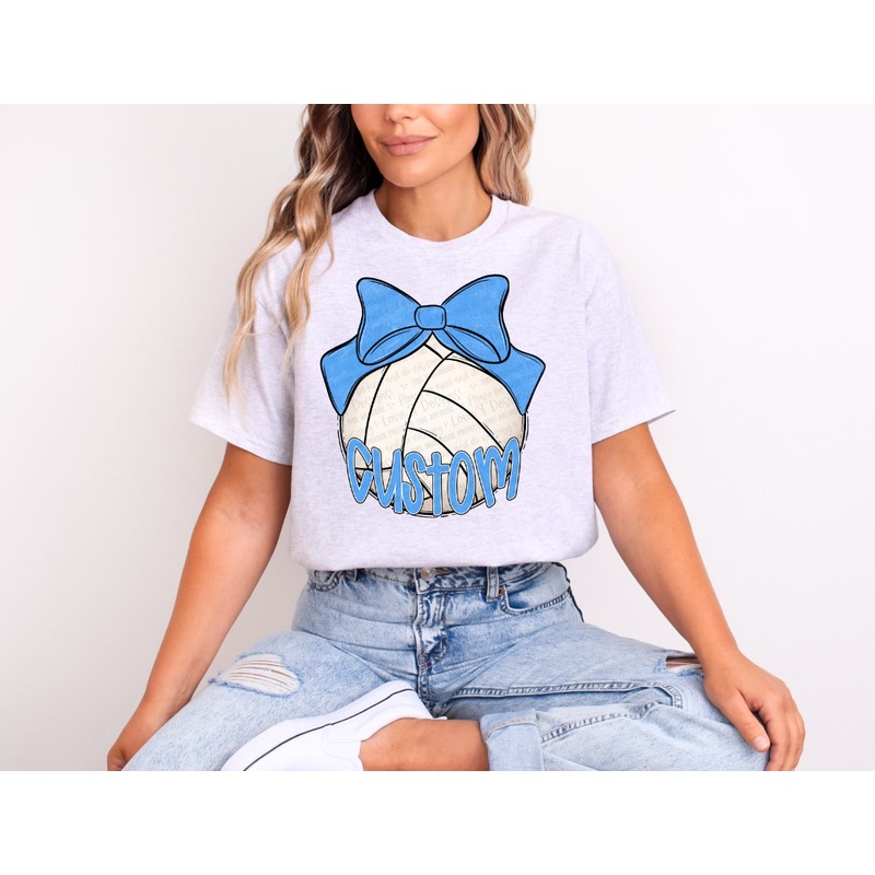 CUSTOM VOLLEYBALL + BOW|Infant|Toddler|Youth|Adult 11″|Adult 12″|Mockup