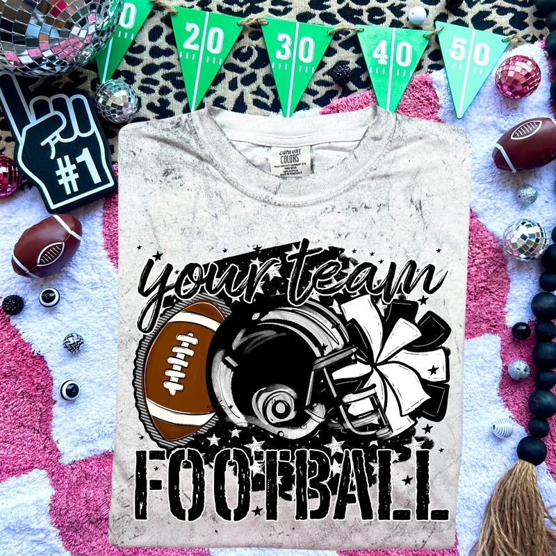 STARS FOOTBALL – CUSTOMIZABLE|Infant|Toddler|Youth|Adult 11″|Adult 12″|Mockup