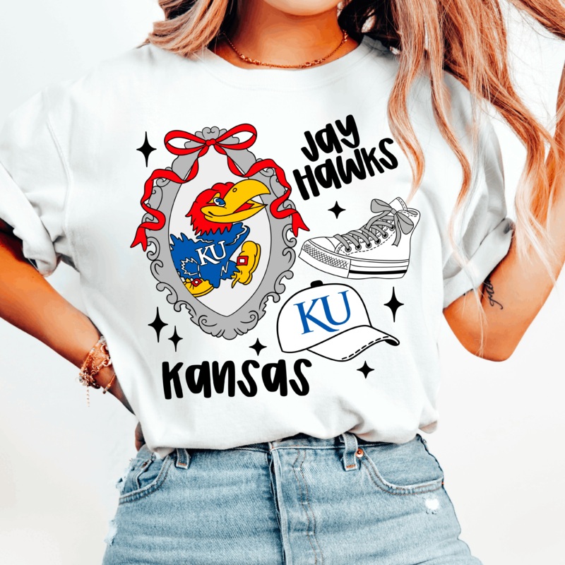 UNIV OF KANSAS COLLAGE|Pocket 4″|Infant 6″|Toddler 7″|Youth 8.5″|Adult 11″|Adult 12″