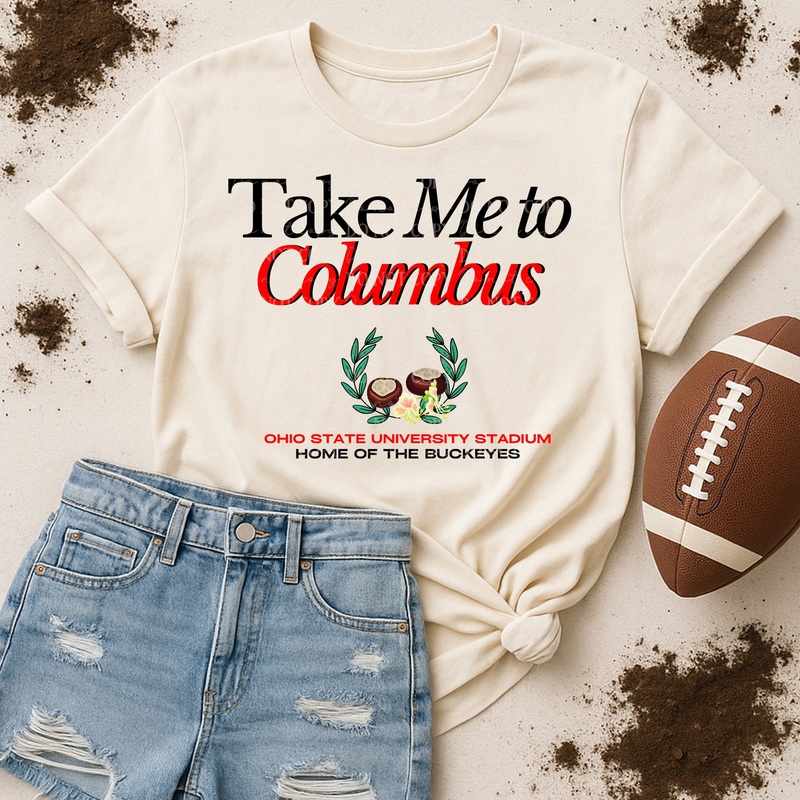TAKE ME TO COLUMBUS|Pocket 4″|Infant 6″|Toddler 7″|Youth 8.5″|Adult 11″|Adult 12″