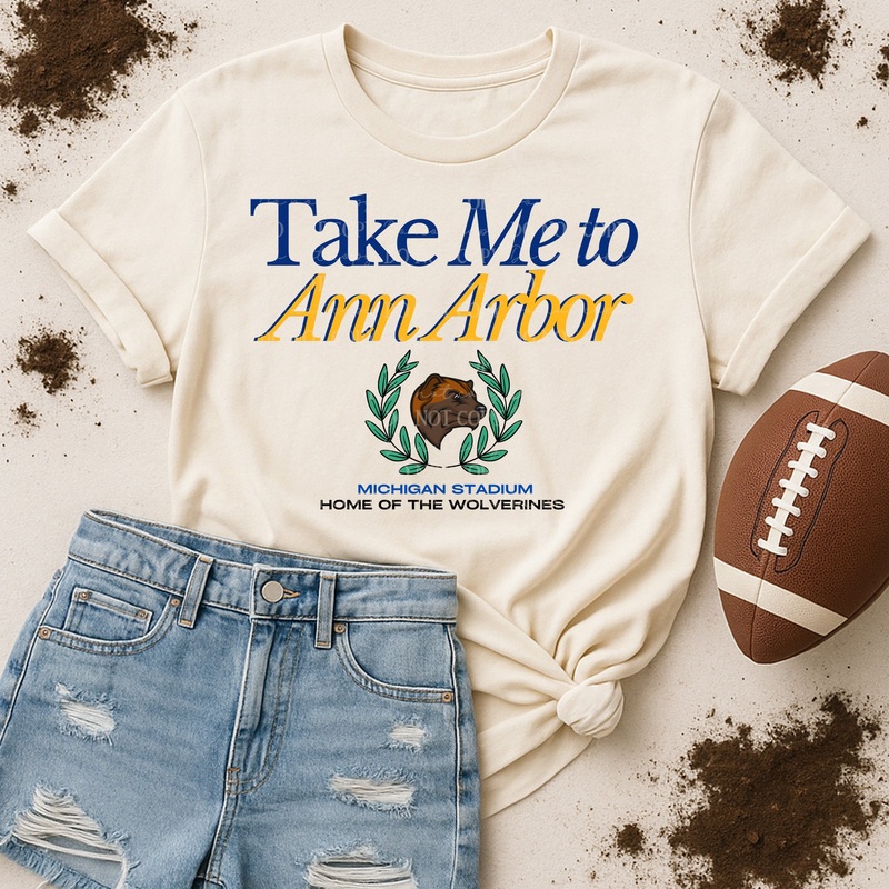 TAKE ME TO ANN ARBOR|Pocket 4″|Infant 6″|Toddler 7″|Youth 8.5″|Adult 11″|Adult 12″