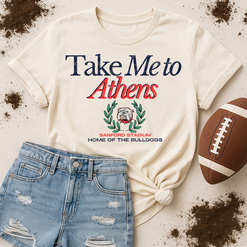 TAKE ME TO ATHENS|Pocket 4″|Infant 6″|Toddler 7″|Youth 8.5″|Adult 11″|Adult 12″