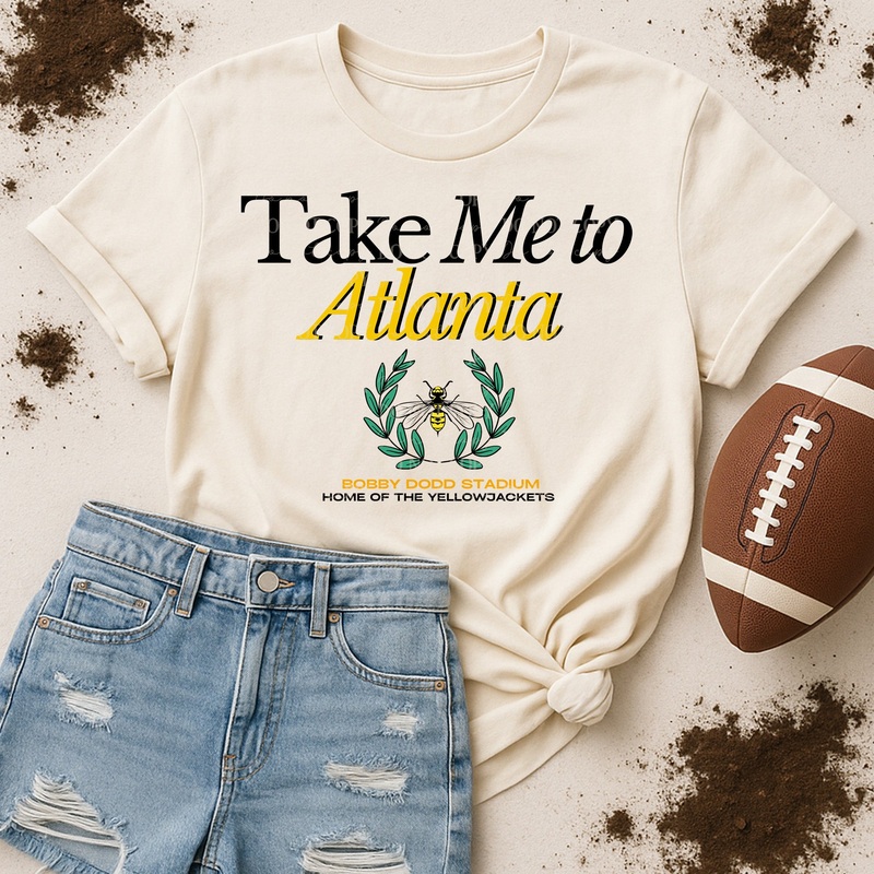 TAKE ME TO ATLANTA|Pocket 4″|Infant 6″|Toddler 7″|Youth 8.5″|Adult 11″|Adult 12″