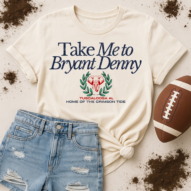 TAKE ME TO BRYANT DENNY|Pocket 4″|Infant 6″|Toddler 7″|Youth 8.5″|Adult 11″|Adult 12″