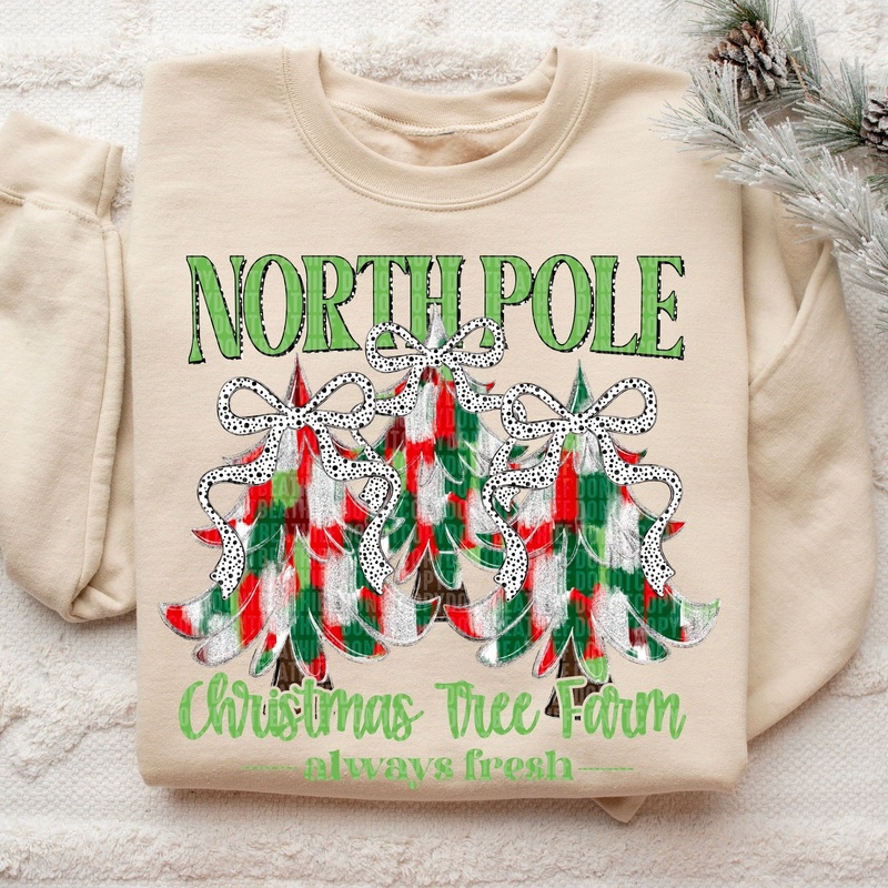 NORTH POLE CHRISTMAS TREE FARM RED