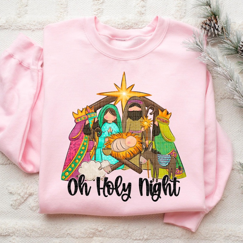 OH HOLY NIGHT|Pocket 3.5″-4″|Infant|Toddler|Youth 8.5|Adult 11″|Adult 12″