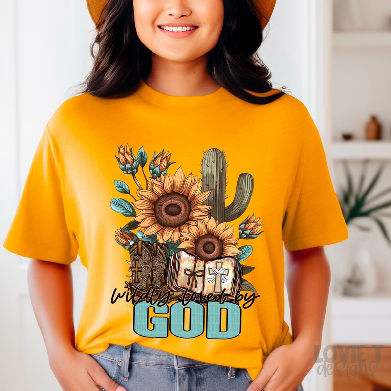 WILDLY LOVED BY GOD|Pocket 3.5″-4″|Infant|Toddler|Youth 8.5|Adult 11″|Adult 12″