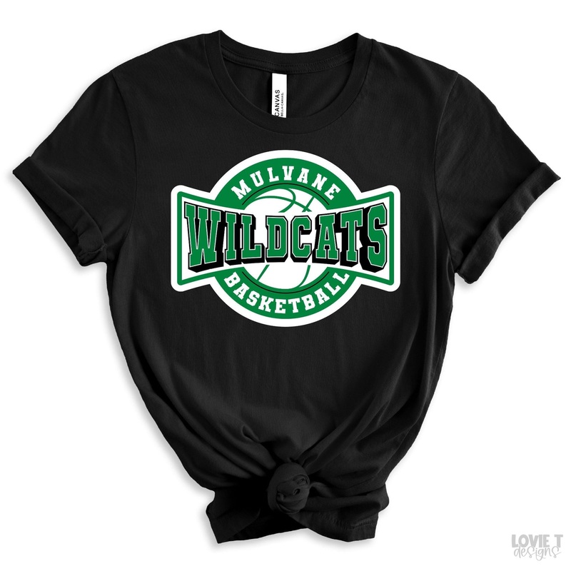 Wildcats Mulvane Basketball Label Design