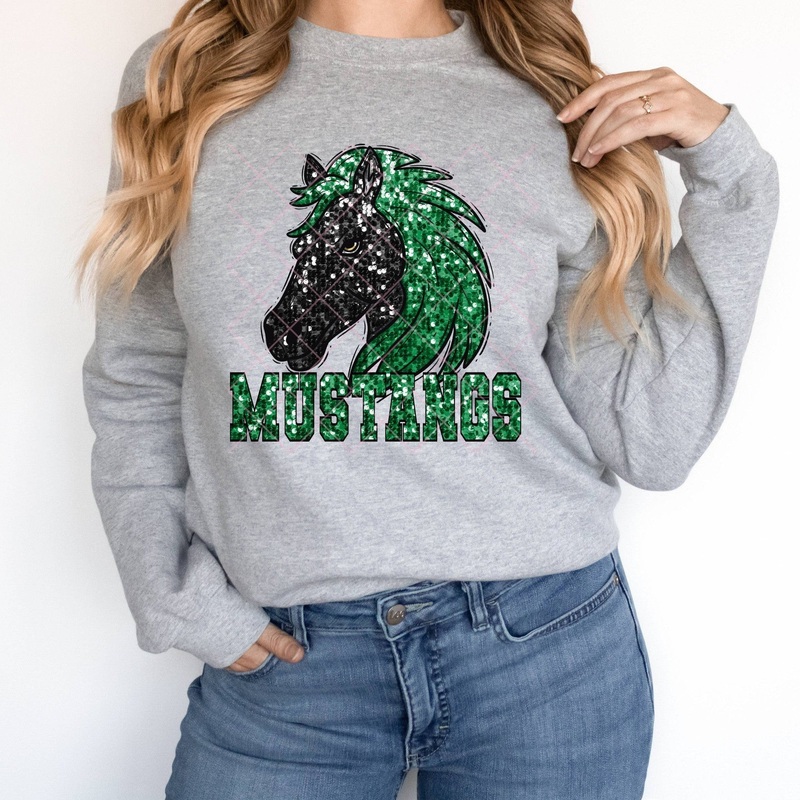 Black Mustang Green|Pocket 3.5″-4″|Infant|Toddler|Youth 8.5|Adult 11″|Adult 12″