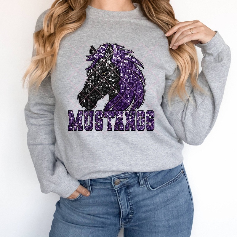 Black Mustang Purple|Pocket 3.5″-4″|Infant|Toddler|Youth 8.5|Adult 11″|Adult 12″