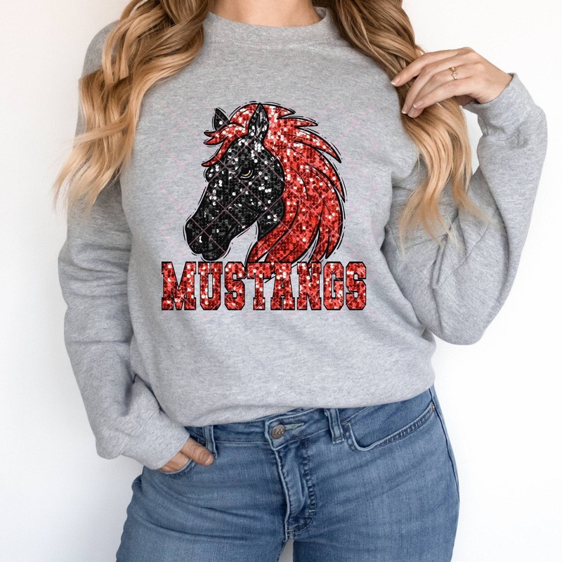 Black Mustang Red|Pocket 3.5″-4″|Infant|Toddler|Youth 8.5|Adult 11″|Adult 12″