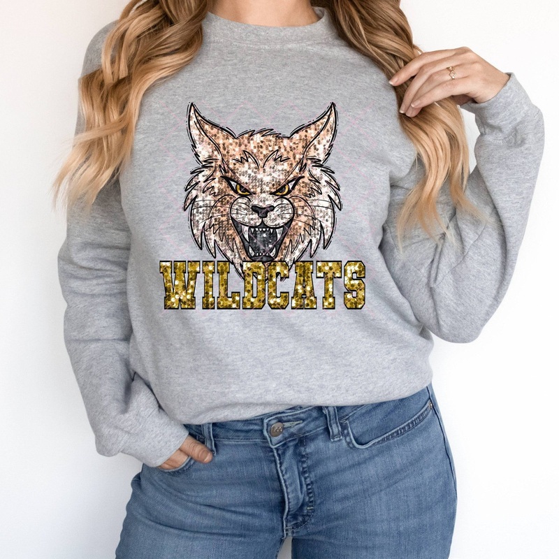 Wildcats Gold|Pocket 3.5″-4″|Infant|Toddler|Youth 8.5|Adult 11″|Adult 12″