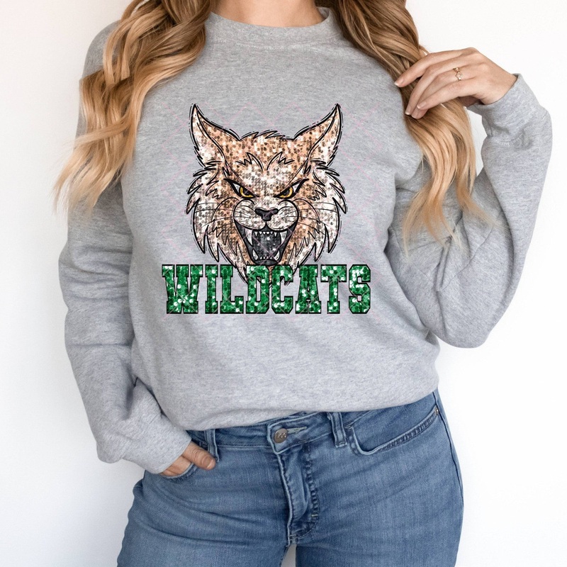 Wildcats Green|Pocket 3.5″-4″|Infant|Toddler|Youth 8.5|Adult 11″|Adult 12″