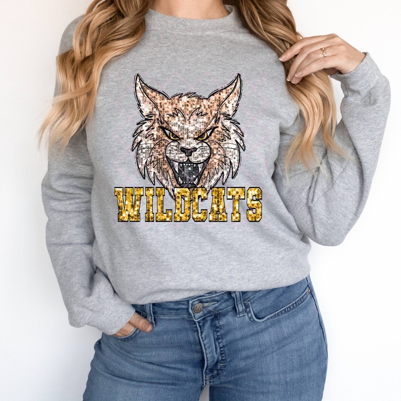 Wildcats Yellow Gold|Pocket 3.5″-4″|Infant|Toddler|Youth 8.5|Adult 11″|Adult 12″