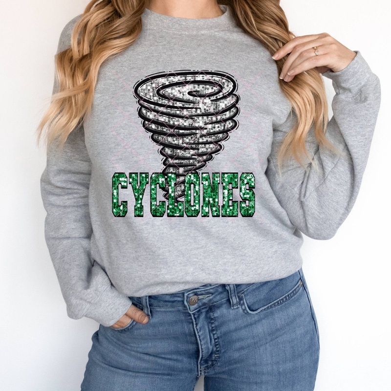 Cyclones Green|Pocket 3.5″-4″|Infant|Toddler|Youth 8.5|Adult 11″|Adult 12″