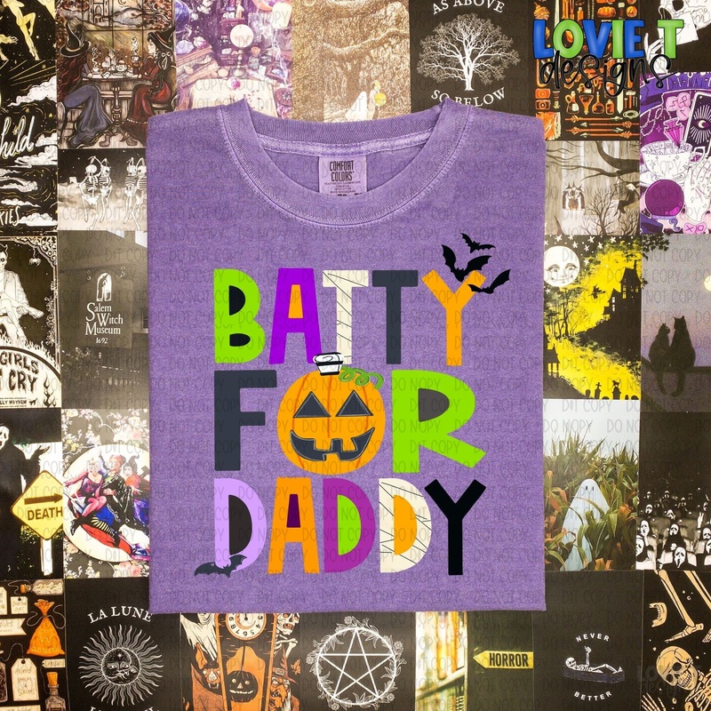 Batty For Daddy|Pocket 3.5″-4″|Infant|Toddler|Youth 8.5|Adult 11″|Adult 12″
