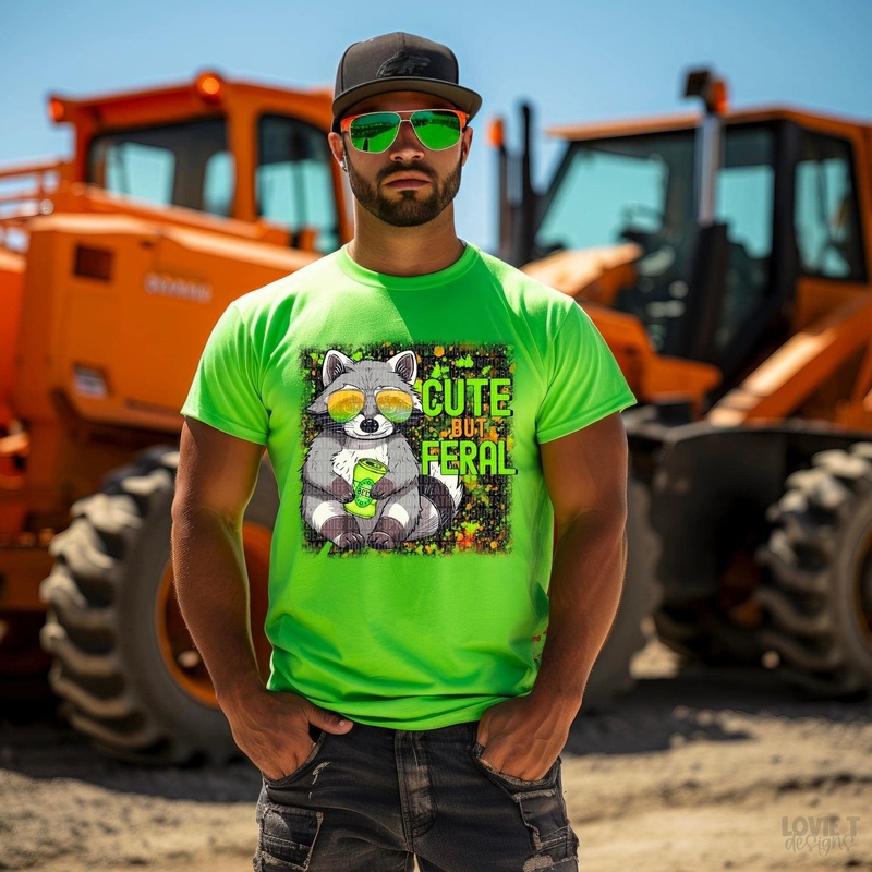 Cute But Feral Mens|Pocket 3.5″-4″|Infant|Toddler|Youth 8.5|Adult 11″|Adult 12″
