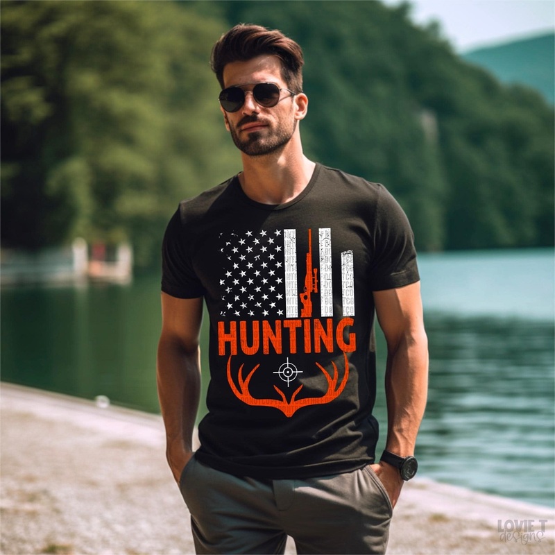 Deer Hunting|Front Pocket Shown in Mockup 3.5″-4″|Infant|Toddler|Youth 8.5|Adult 11″|Adult 12″