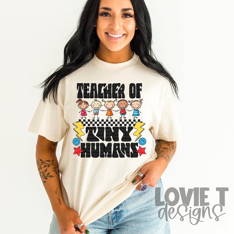 TEACHER OF TINY HUMANS|Pocket|Adult 11″|Adult 12″|Teacher of Tiny Humans|Pre K|Preschool|Kindergarten|1st Grade