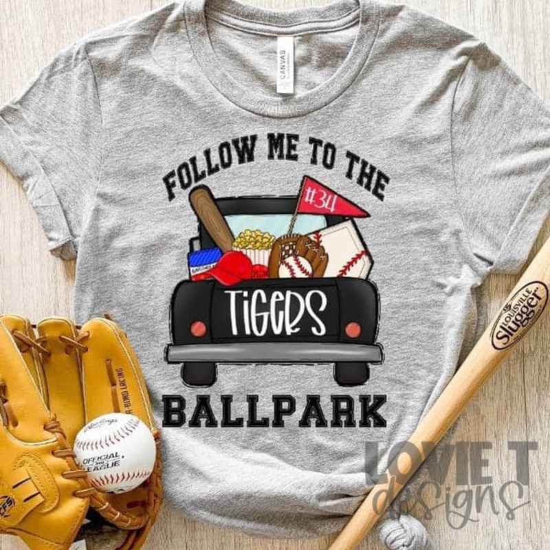 Follow Me To The Ballpark|Pocket 3.5″-4″|Infant|Toddler|Youth 8.5|Adult 11″|Adult 12″|Mockup Only