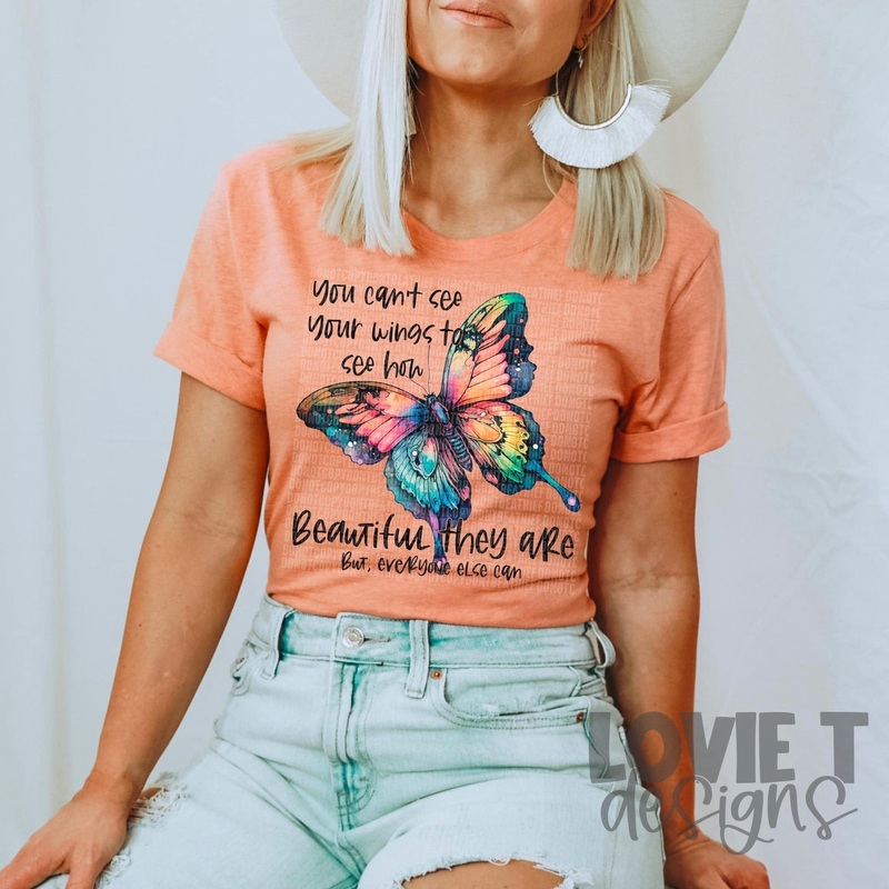 You Can’T See Your Wings|Pocket 3.5″-4″|Infant|Toddler|Youth 8.5|Adult 11″|Adult 12″