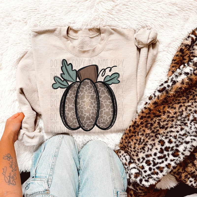 ANIMAL PRINT PUMPKIN DOODLE|Pocket 4″|Infant 6″|Toddler 7″|Youth 8.5″|Adult 11″|Adult 12″
