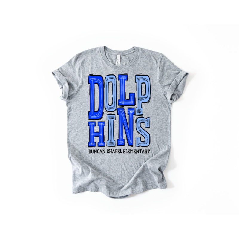 DOLPHINS SO SPORTY ROYAL AND LIGHT BLUE DUNCAN CHAPEL ELEMENTARY