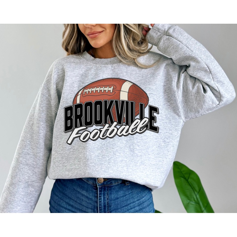 VINTAGE MASCOT FOOTBALL BROOKVILLE BLACK