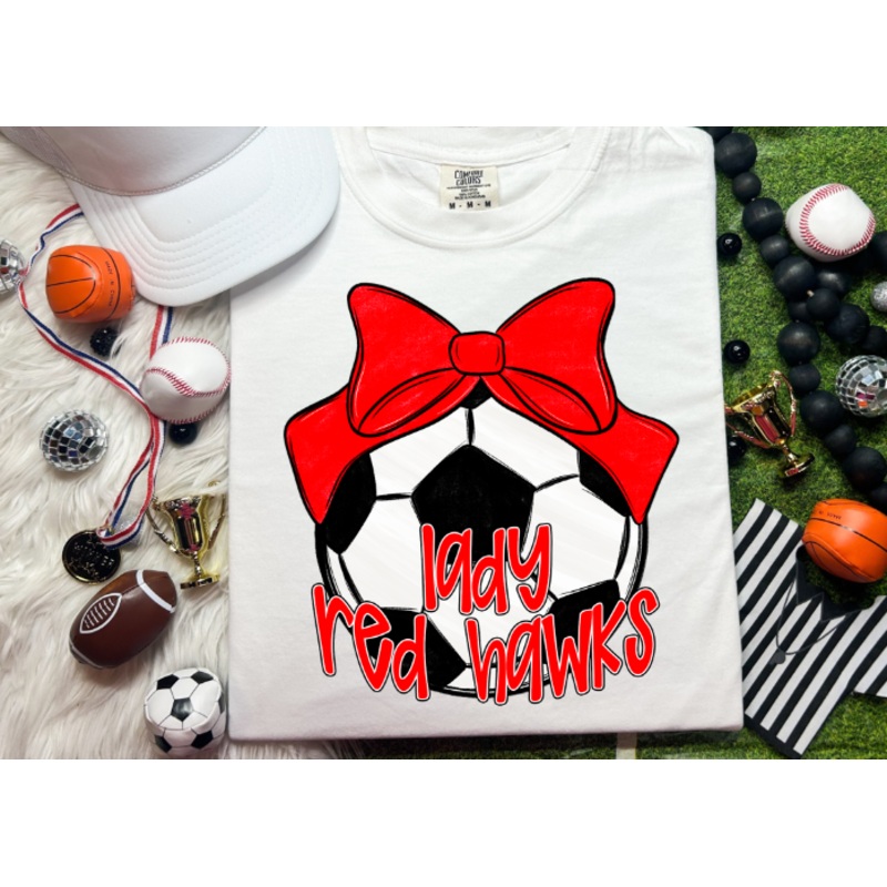 SPORT BOW SOCCER RED LADY RED HAWKS