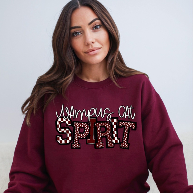 WAMPUS CAT SO SPORTY SPIRIT MAROON