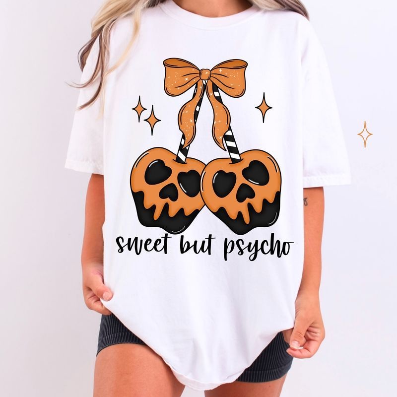 SWEET BUT PSYCHO ORANGE|Pocket 4″|Infant 6″|Toddler 7″|Youth 8.5″|Adult 11″|Adult 12″