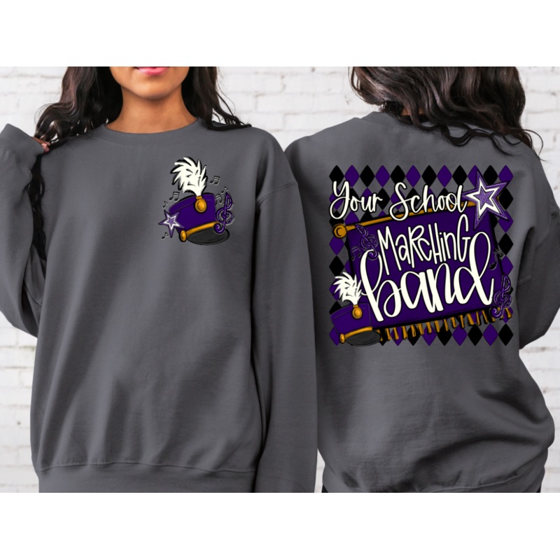 ARGYLE MARCHING BAND + SCHOOL NAME + POCKET