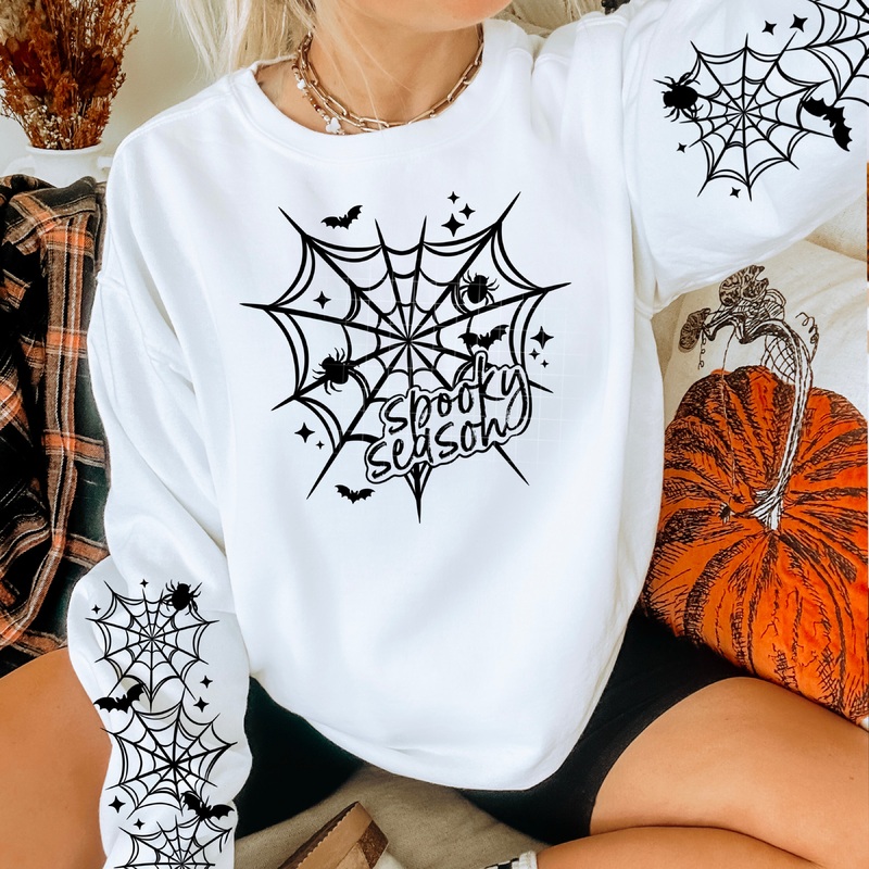 SPOOKY SEASON HEART WEB SINGLE COLOR