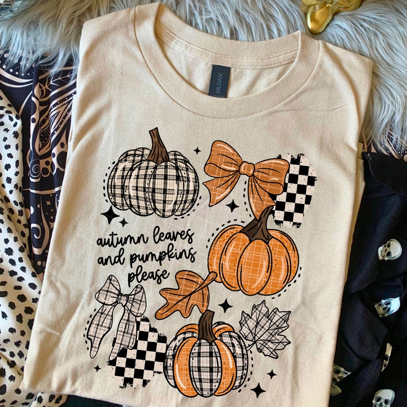 AUTUMN LEAVES PUMPKINS PLEASE PLAID