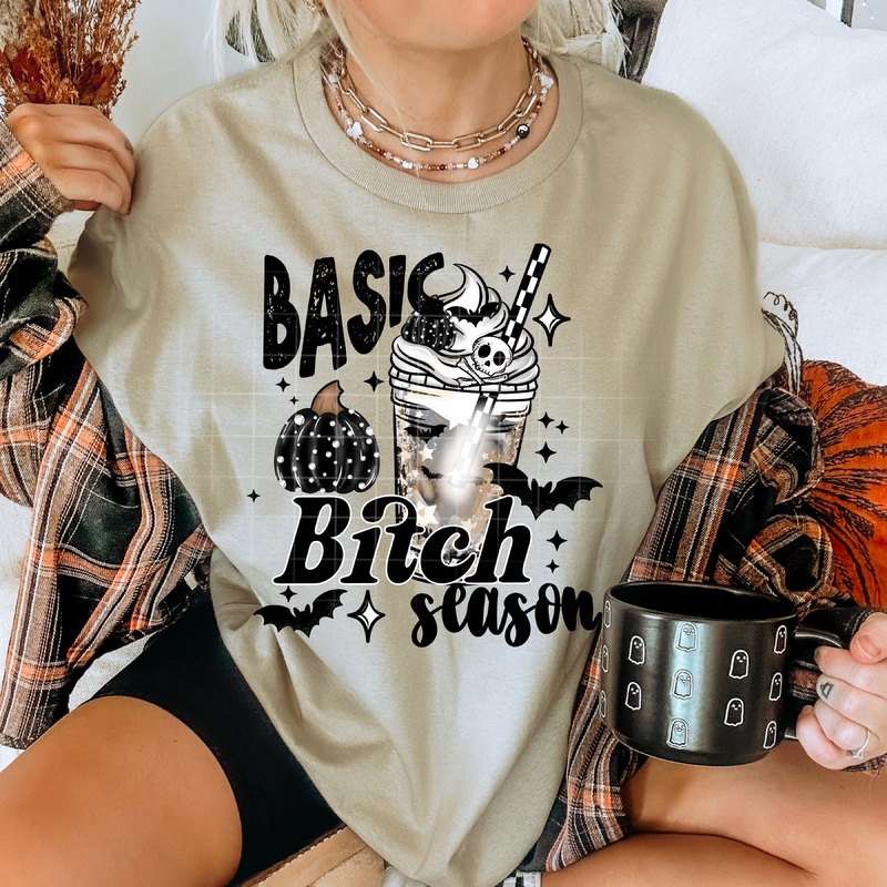 BASIC BITCH SEASON|Pocket 4″|Infant 6″|Toddler 7″|Youth 8.5″|Adult 11″|Adult 12″
