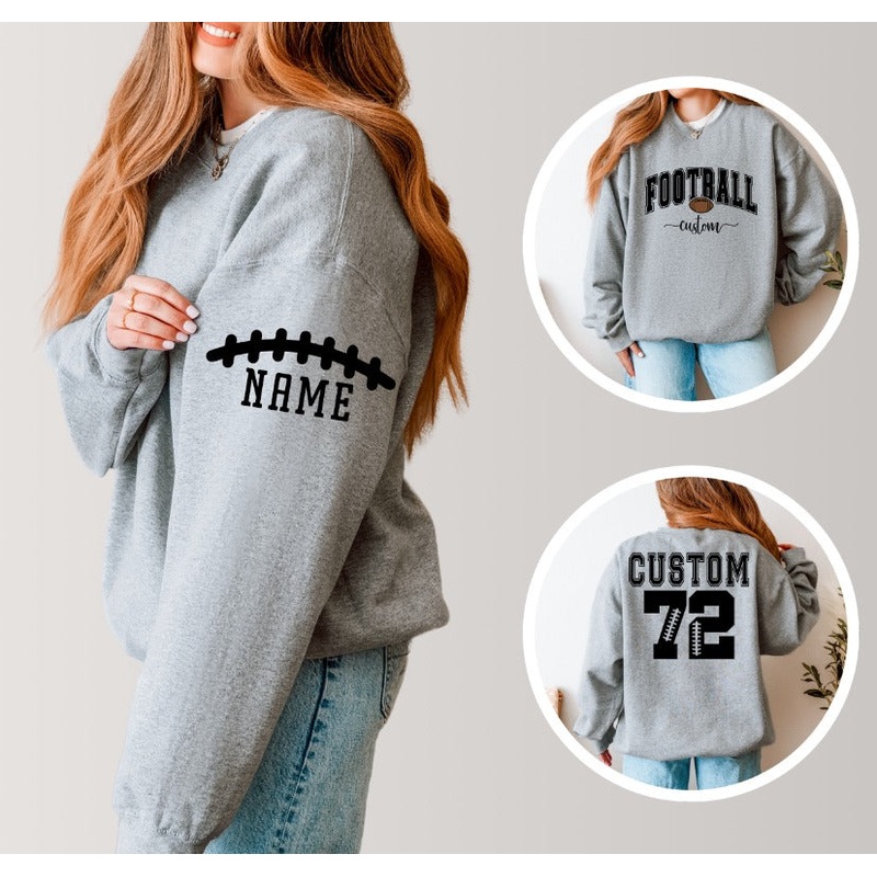 FOOTBALL VARSITY CUSTOM|Infant|Toddler|Youth|Adult|Mockup|Front Only|Front + Back and Sleeve